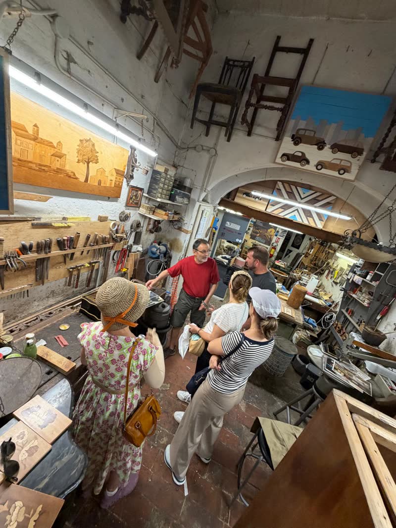 Visiting a woodworking workshop in Florence